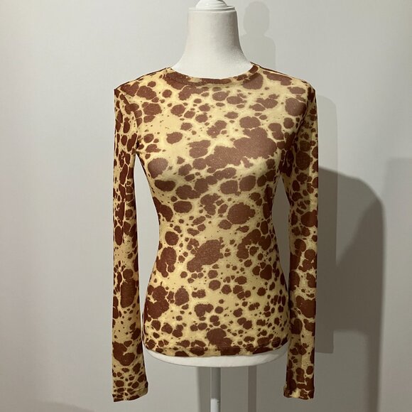 Nanushka Lymee Long Sleeve Tie Dye Mesh Top NWT Size Small - Picture 6 of 11